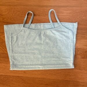 Light Blue Spaghetti Strap Crop Top